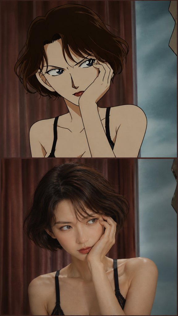 将动漫人物变成真人写实风格非常火啊 — visual result shared by @jackzhang123vip