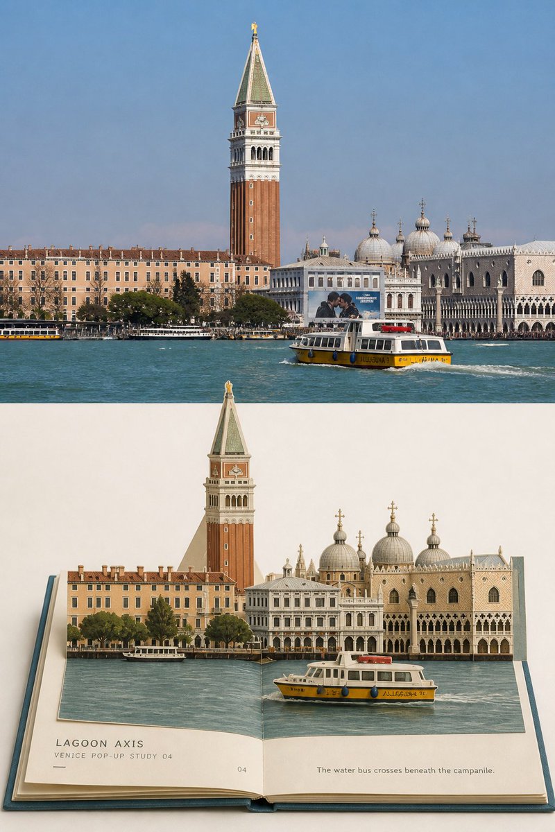 【TRAVEL POP-UP CITY BOOK｜旅行城市立体书】 — visual result shared by @Hamburgerai