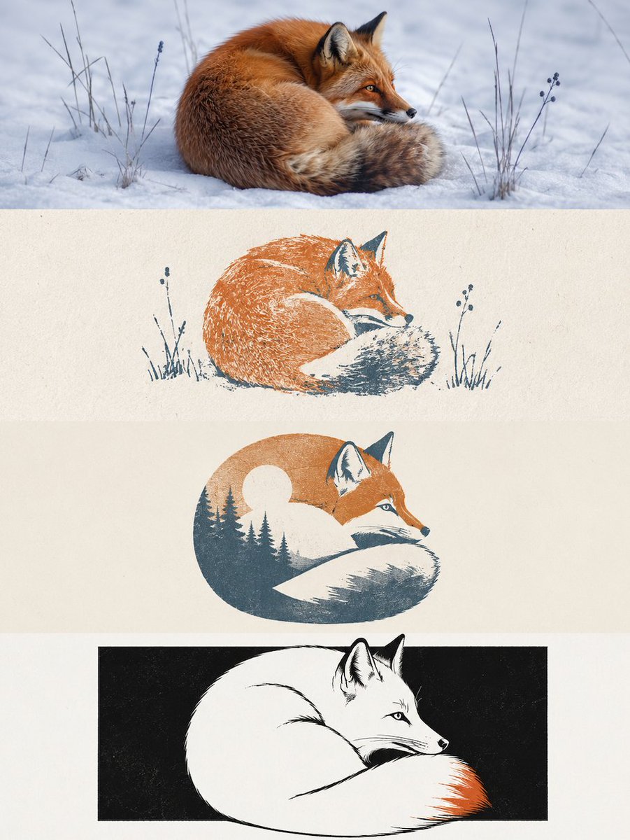🦊这组属于第一眼看主体、第二眼发现隐藏画面的类型 — visual result shared by @zhidawang219555
