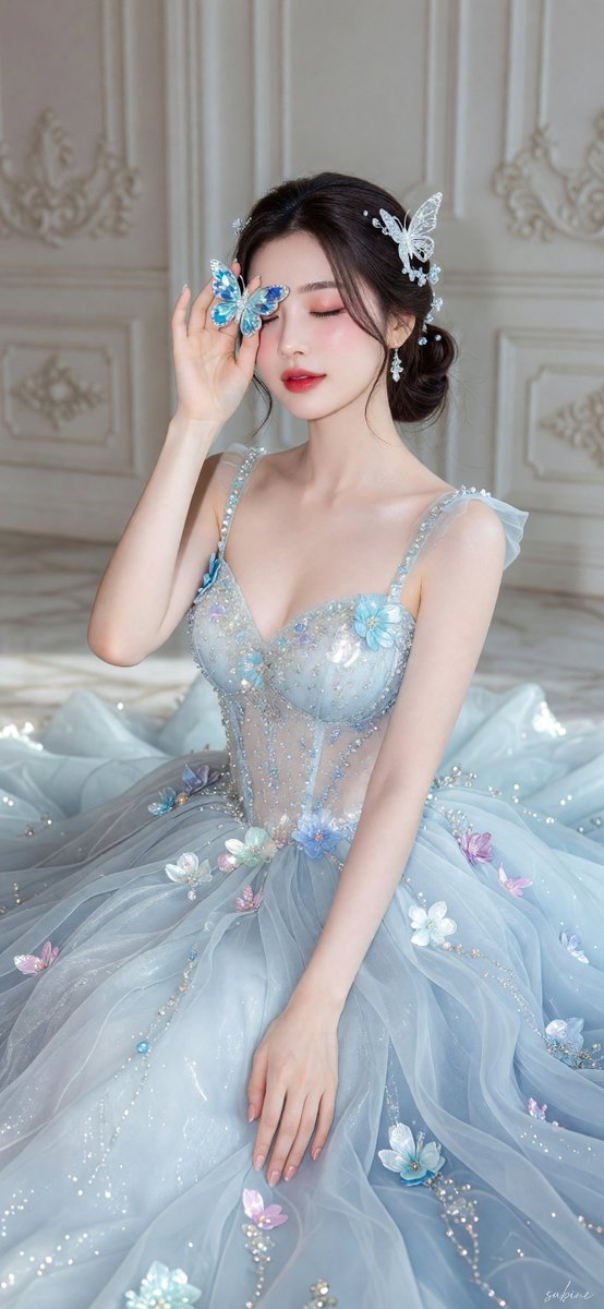 Icy blue dreams wrapped in crystals and fairy — visual result shared by @TaliaAariz