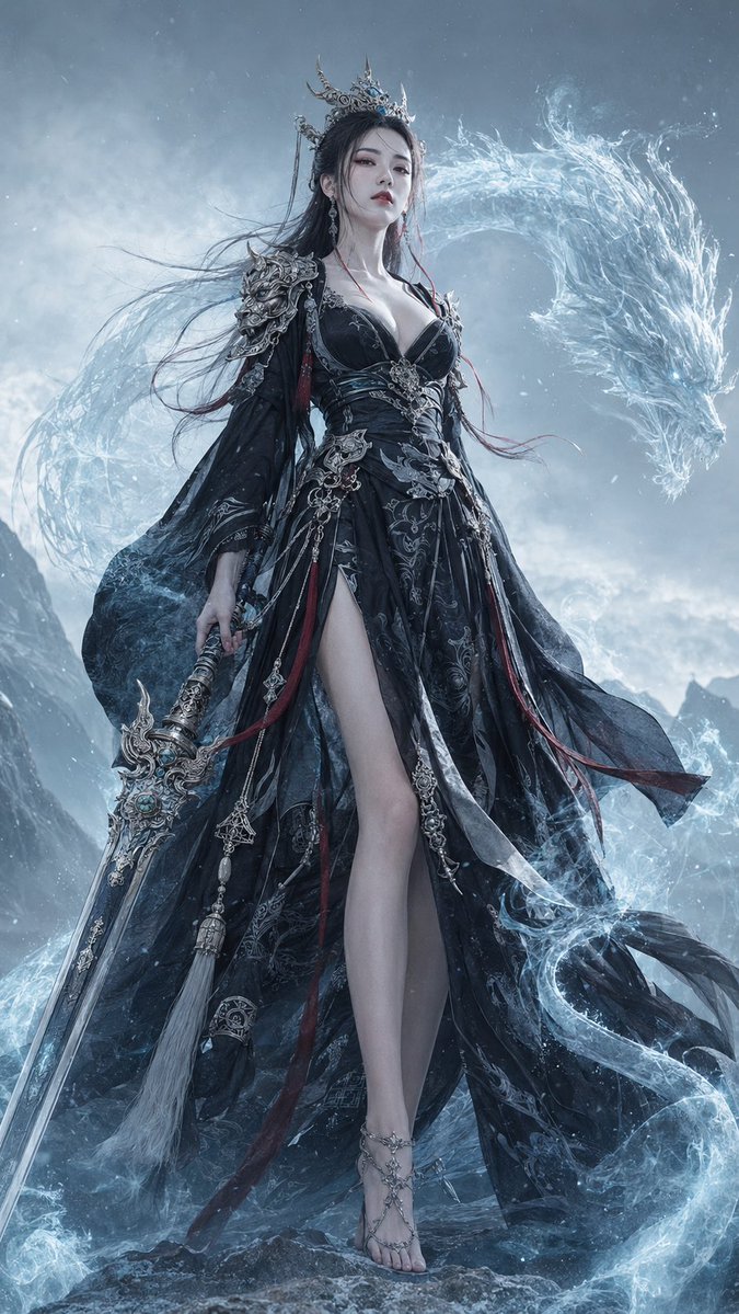 冰霜女武神，藐视一切 — visual result shared by @AIVideoHub_