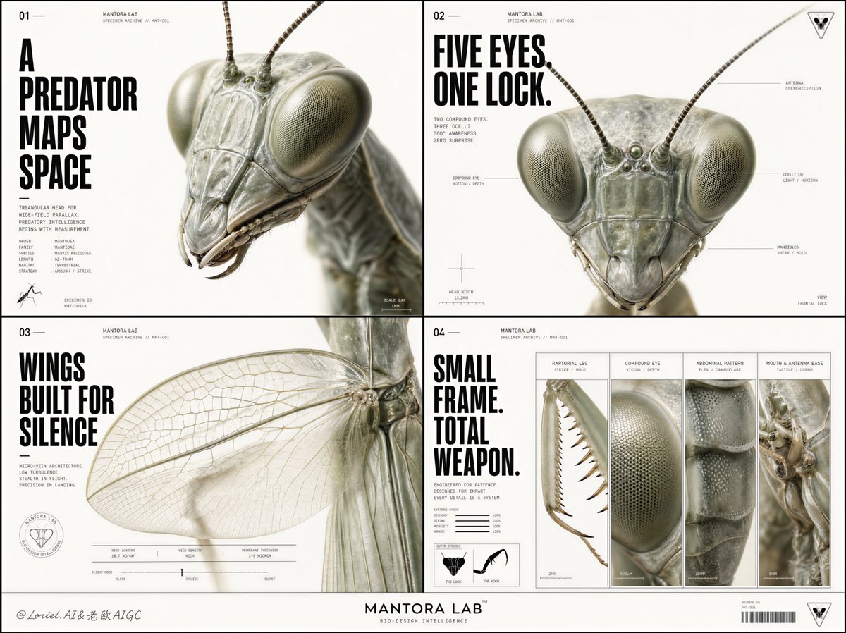 This poster works because the grid is strict, — visual result shared by @ou_zhen599