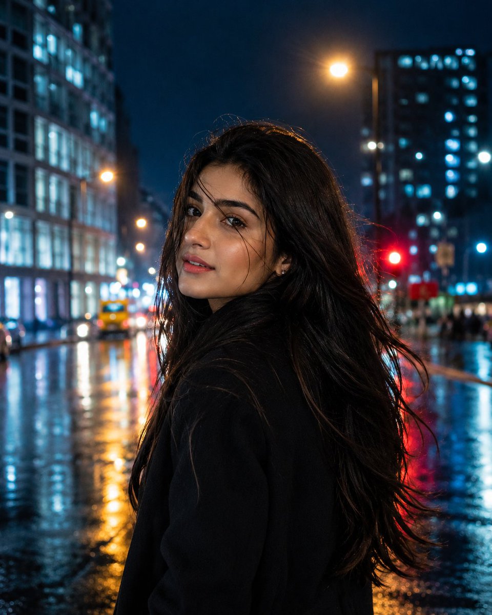Rainy nights city lights and a beautiful momen — visual result shared by @juliaevee