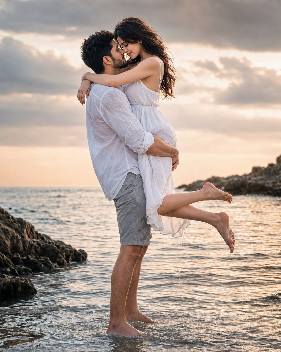 Sunset Embrace by the Sea — visual result shared by @imGopalTiwari