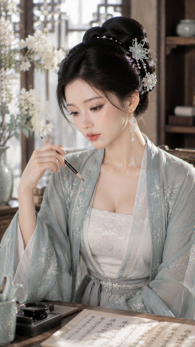 GPT Image 2生成古风人像：古韵书香 — visual result shared by @liyue_ai