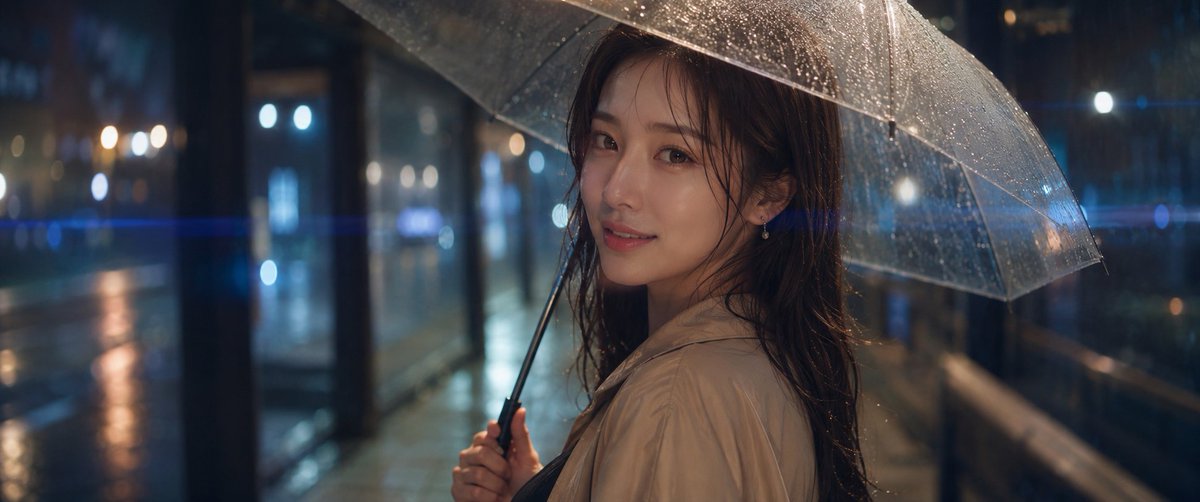 雨落在伞上, — visual result shared by @chenlinspark