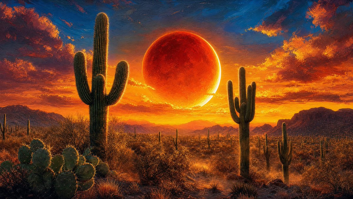 QP ~ Share ~ Moon 🌗🌓 Lunar Eclipse Art — visual result shared by @SethCritchley