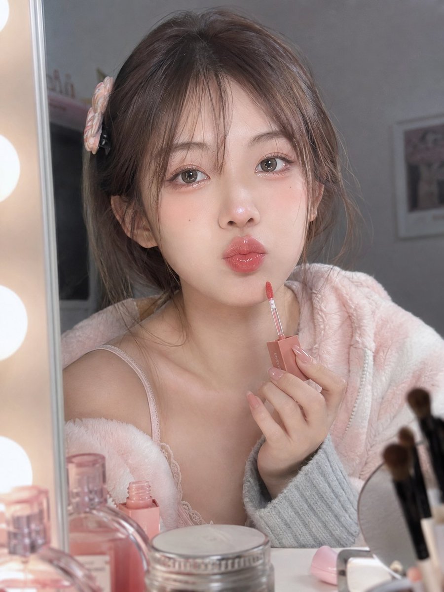 环形灯一开,直接进入 Y2K 玩偶模式 🎀 — visual result shared by @chenlinspark