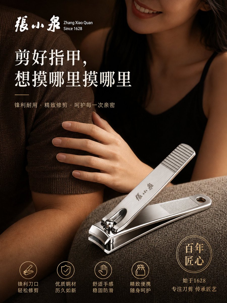剪好指甲，想摸哪里摸哪里 — visual result shared by @songguoxiansen