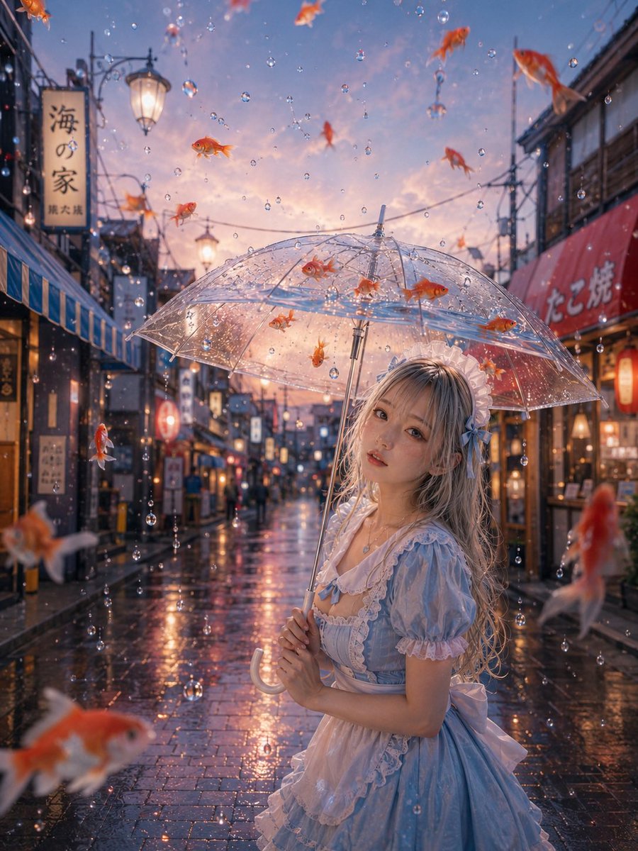 雨 — visual result shared by @Ai_akamon