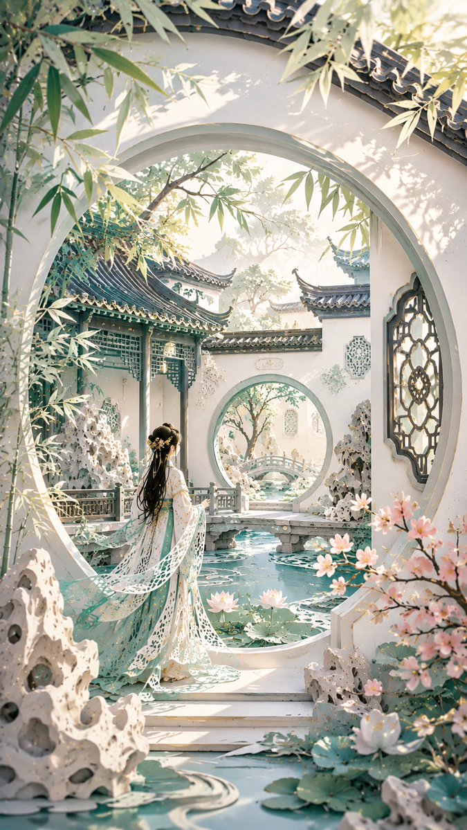 GPT Image 2生成东方剪纸艺术:苏州园林 — visual result shared by @liyue_ai