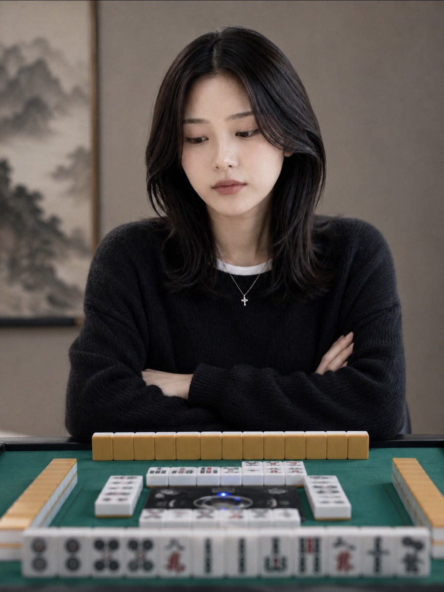 最近とある麻雀ゲームが流行っているというのを見かけたので、再現してみました — visual result shared by @collect24995