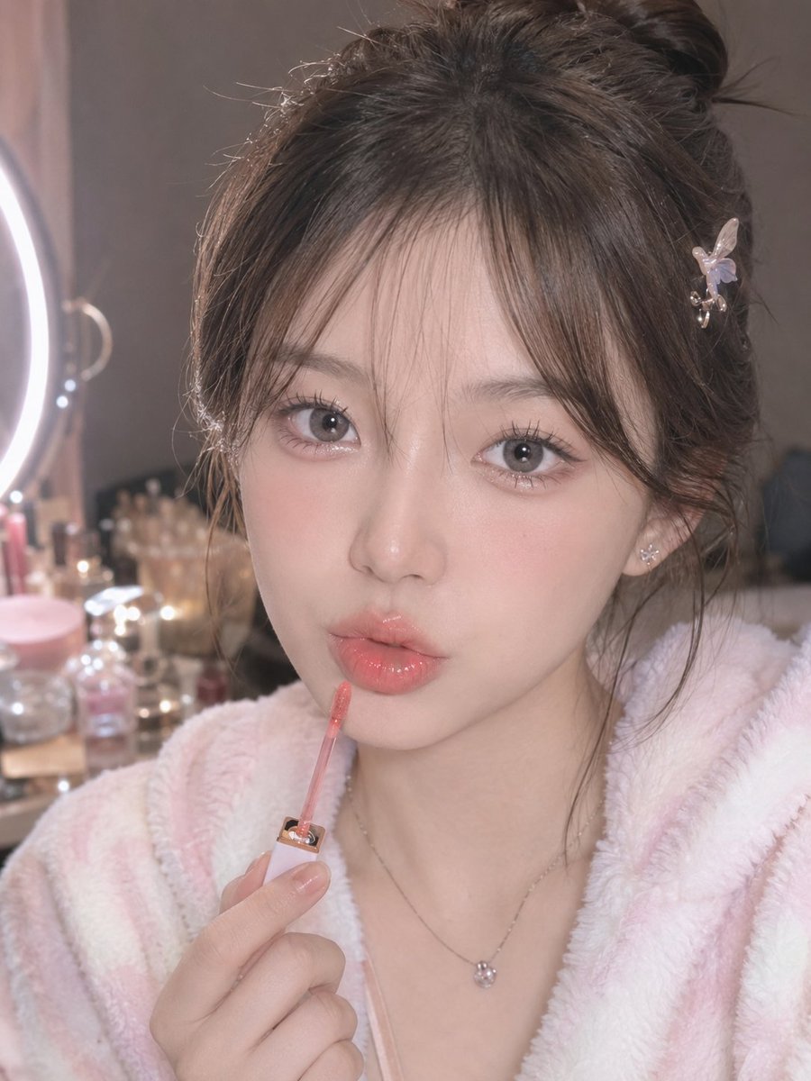 今天的唇色,刚好是心动色 💗 — visual result shared by @chenlinspark