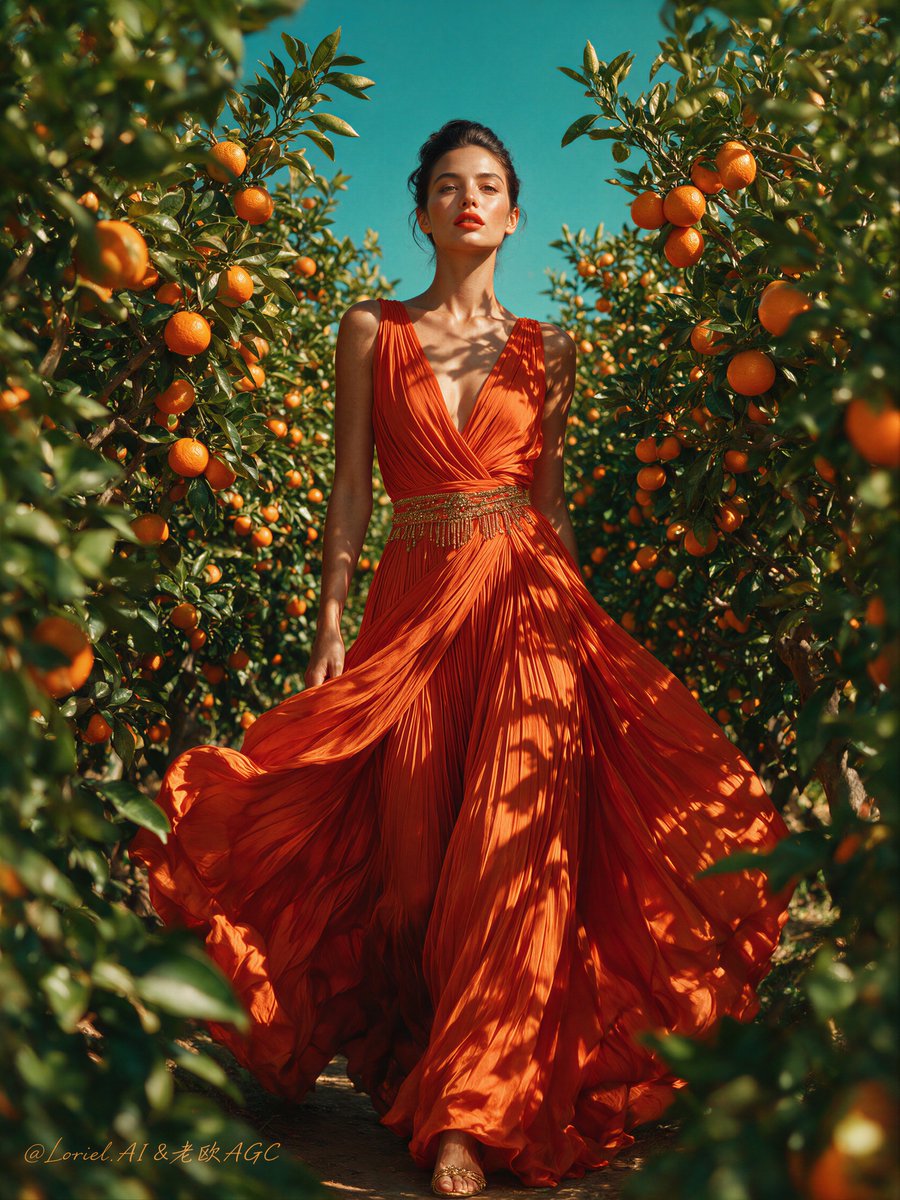 The image works because the orchard is not sce — visual result shared by @ou_zhen599