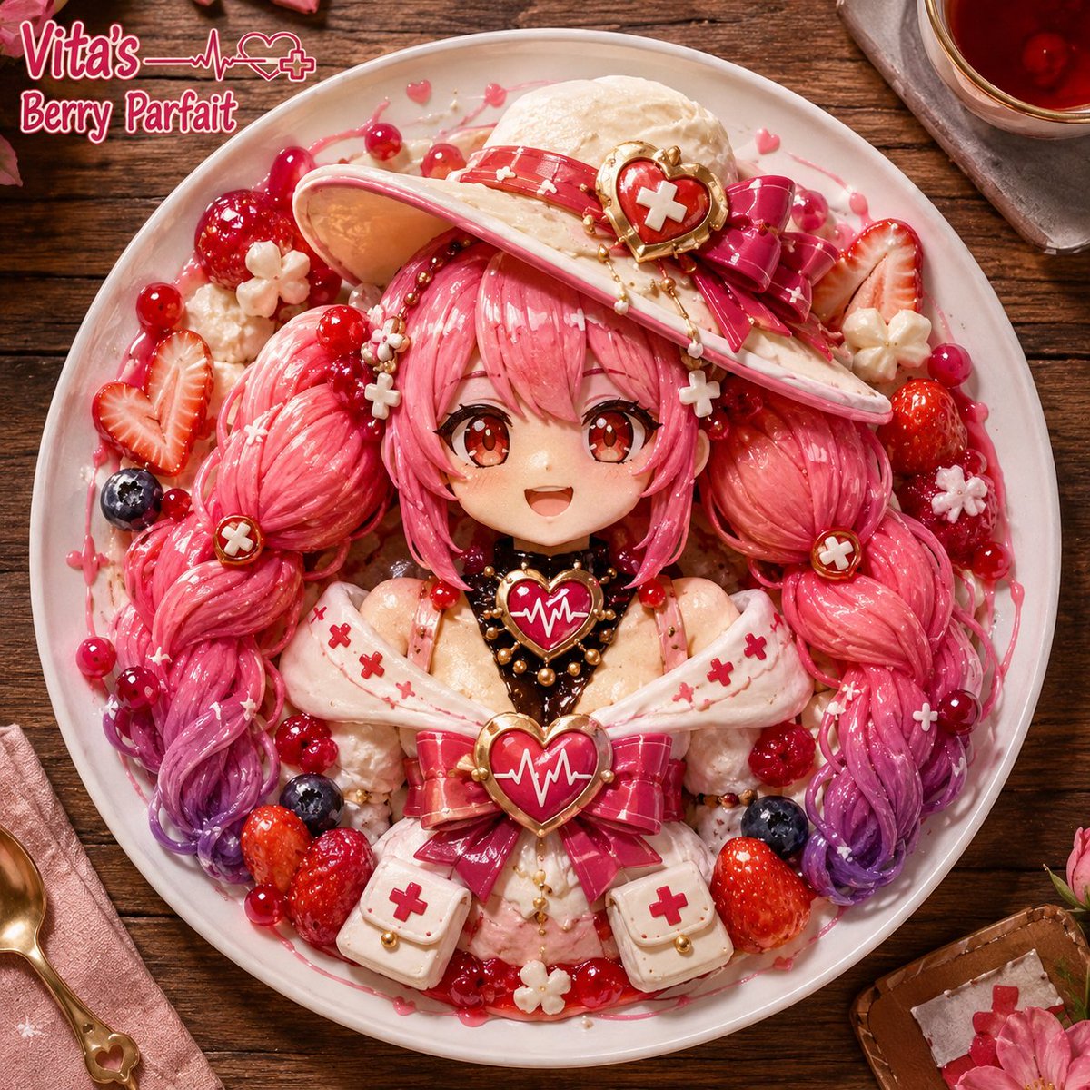 🍰 PromptD3v: TURN YOUR OC INTO FOOD 🍣 — visual result shared by @arkd3v