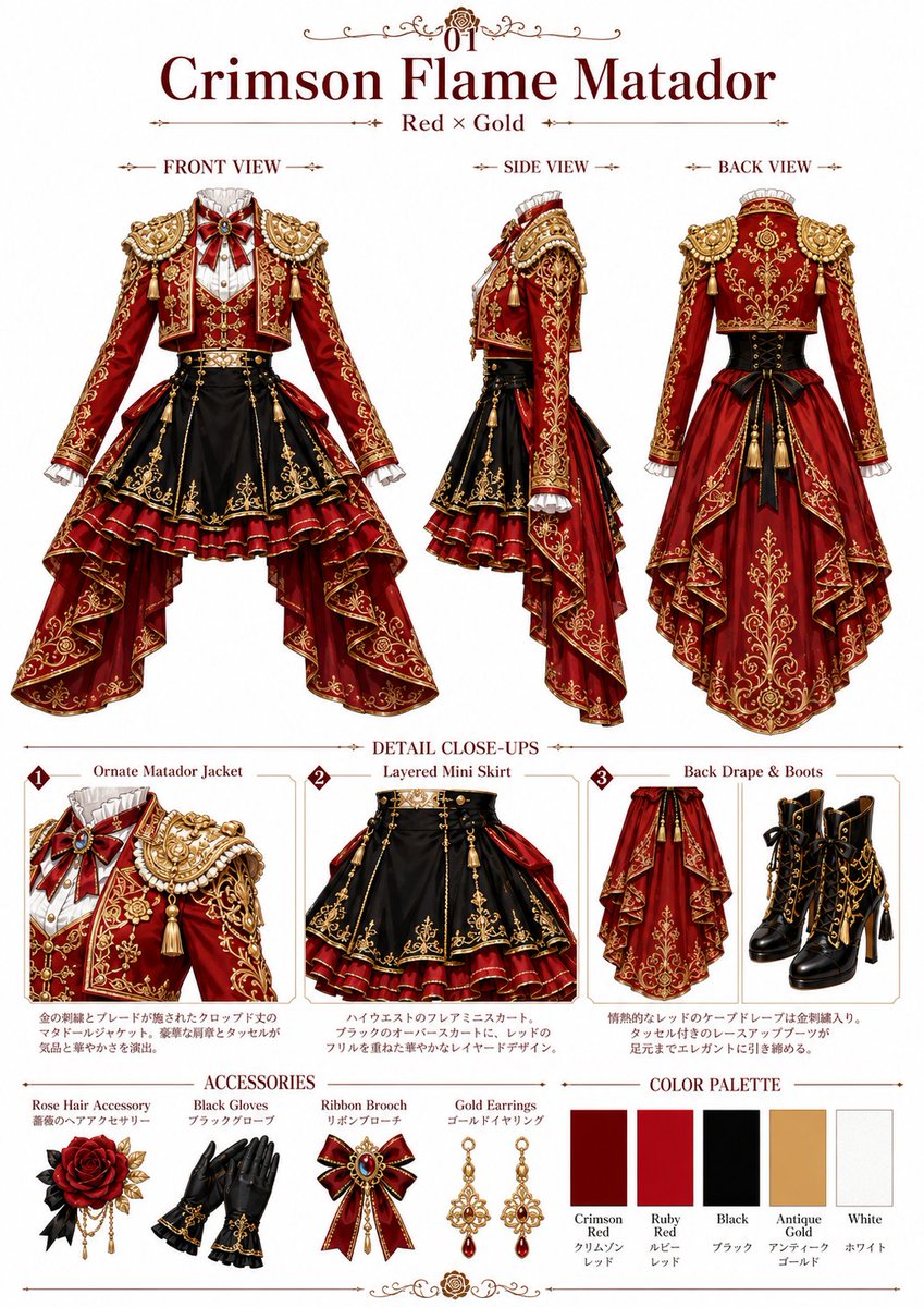 👗AI衣装デザイン図鑑👗 — visual result shared by @tarotaro_mgm