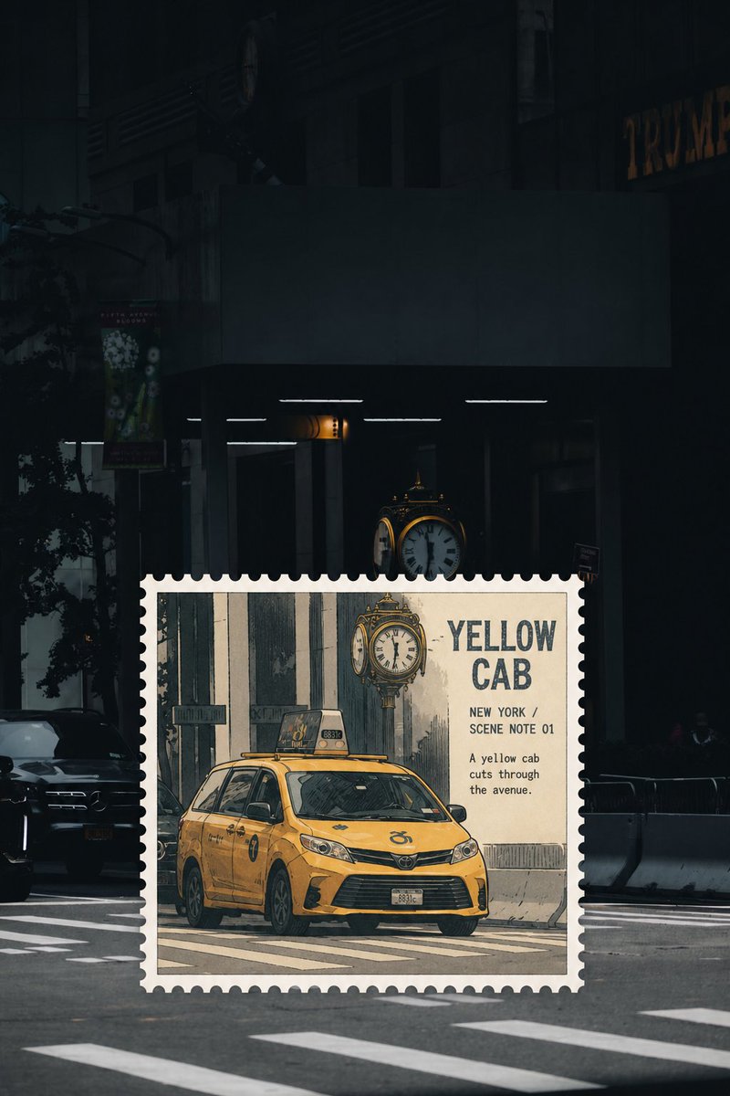 【REAL-SCENE CARTOON STAMP WINDOW｜实景动漫邮票窗】 — visual result shared by @Hamburgerai