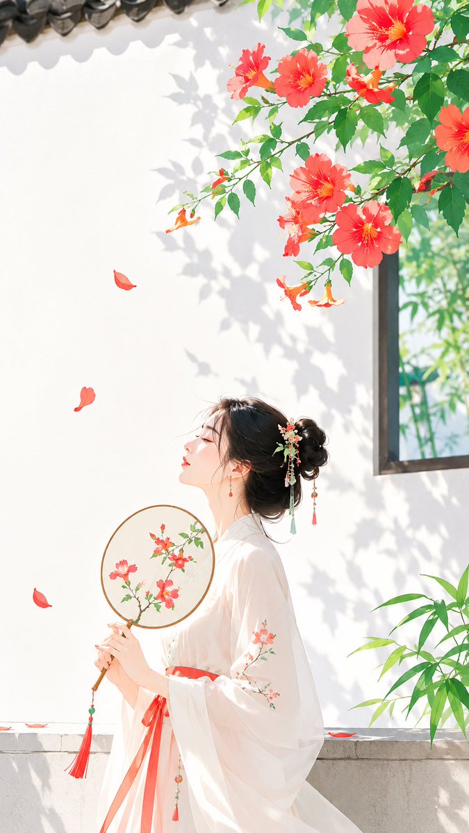 GPT Image 2生成东方美学壁纸：一扇夏风 — visual result shared by @liyue_ai