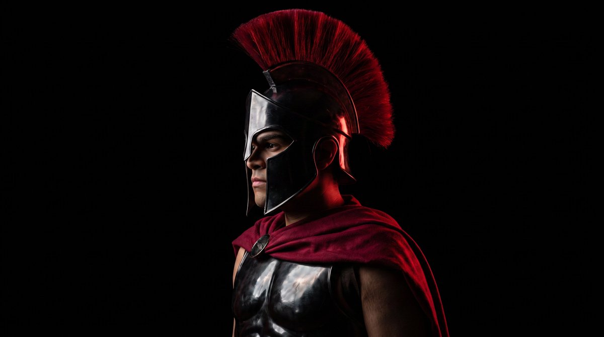 here's how to create your cinematic Spartan wa — visual result shared by @shushant_l