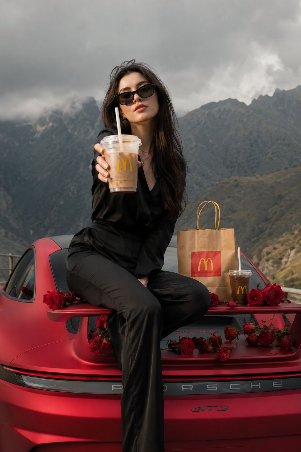 "Fast Food Luxe"PromptSubject: A young woman w — visual result shared by @Ozayrr_irl