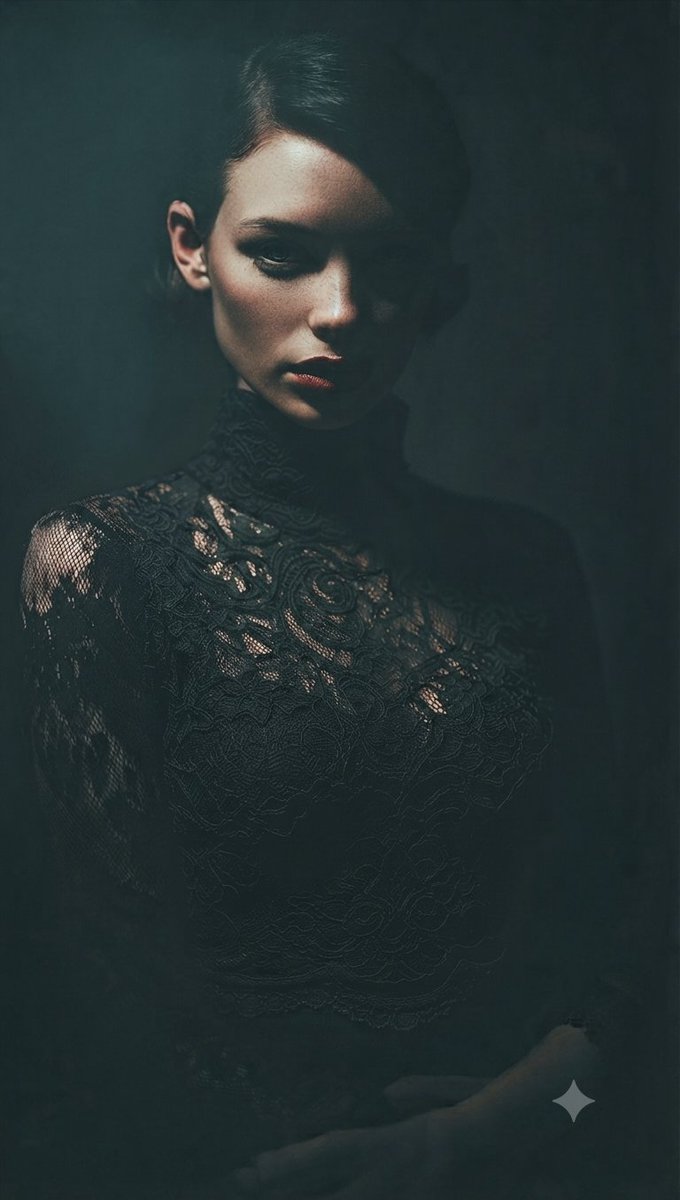 Piercing gaze hidden beneath a smoky shadow. — visual result shared by @Minahil42298354
