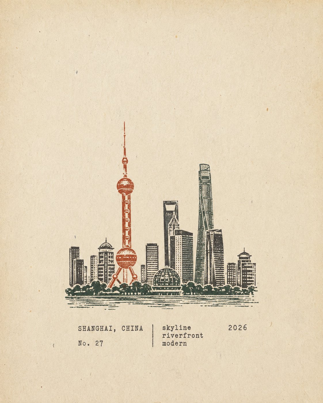 Rubber stamp travel field notes poster — visual result shared by @Goodmanprotocol