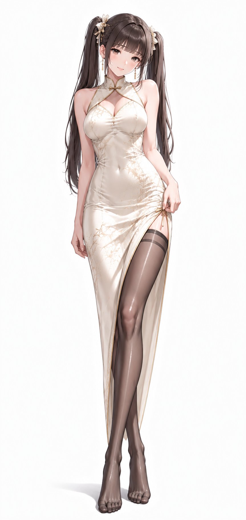 「白底金饰旗袍」 — visual result shared by @dannywayli